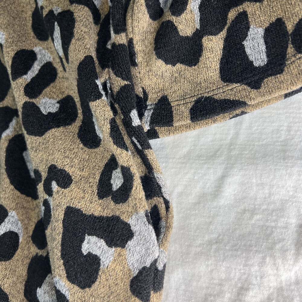 Heimish U.S.A  Women's Mini‎ Dress Cheetah Print Size XL, VNeck, Pockets - Picture 7 of 12